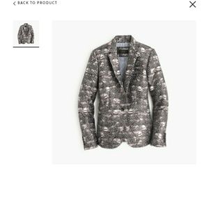 J CREW CAMPBELL BLAZER IN FEATHER PRINT.  SIZE 4